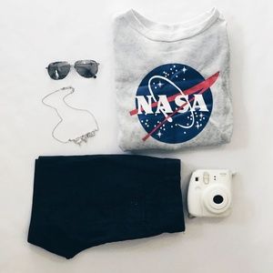 NASA Meatball Gray Pullover | NWT